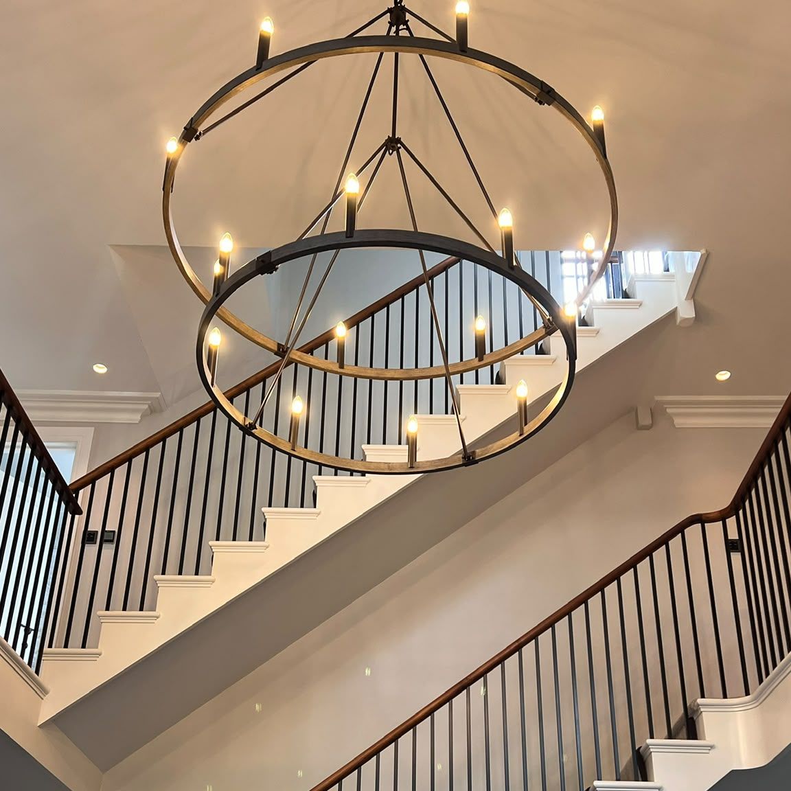 Staircase chandelier